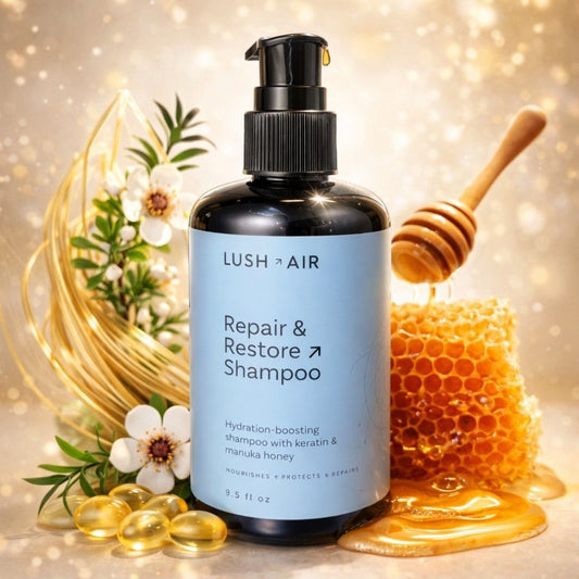 Lush Air Keratin and Manuka Honey Shampoo for Repair & Restoration 250ml
